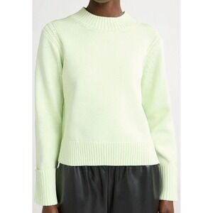 Scoop Womens Cuffed Crewneck Sweater Lightweight Green Frost Size M (8-10)